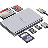 Los mejores  - Lector de Tarjetas USB Súper Veloz- Lector de Tarjetas de Aluminio 5 en 1 USB 3.0 con Adaptador USB de Lectura Paralela…